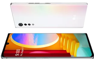 LG 터치스크린 스마트폰의 앞면과 뒷면
